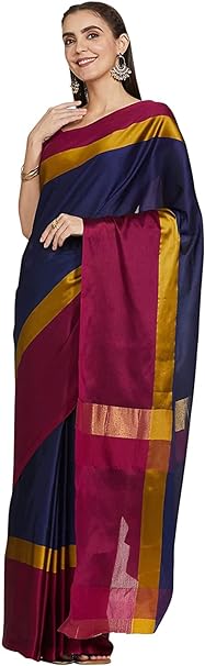 Dhruvi Trendz Soft Cotton & Silk Saree For Women Banarasi Saree