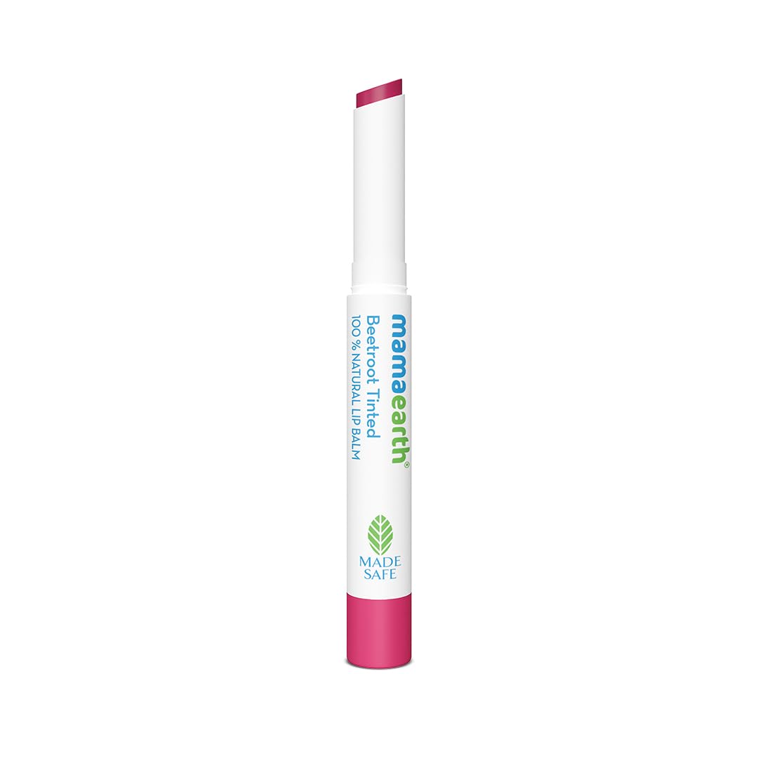Mamaearth Beetroot Tinted 100% Natural Lip Balm with Beetroot & Beeswax - 2 g | | 12 Hr Moisturization | For Dry & Chapped Lips | Natural Pink Tint