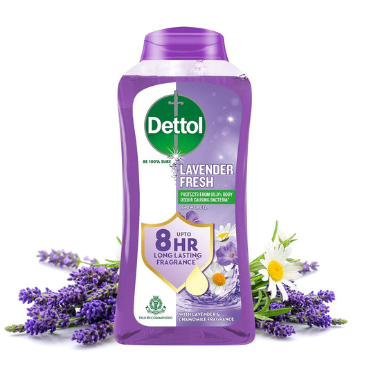 Dettol Body Wash and Shower Gel for Women and Men, Lavender Fresh- 250ml PACK OF 2