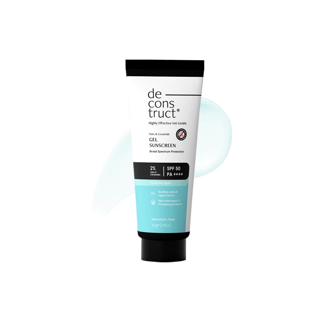 Deconstruct Oats & Ceramide Gel Sunscreen SPF 50 PA++++ , 50 gm
