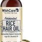 Wishcare® Fermented Rice Hair Oil - With Deep Root Applicator- Increases Strength & Promotes Growth 200ml  No Mineral Oil, Silicones Synthetic Fragrance, Multi