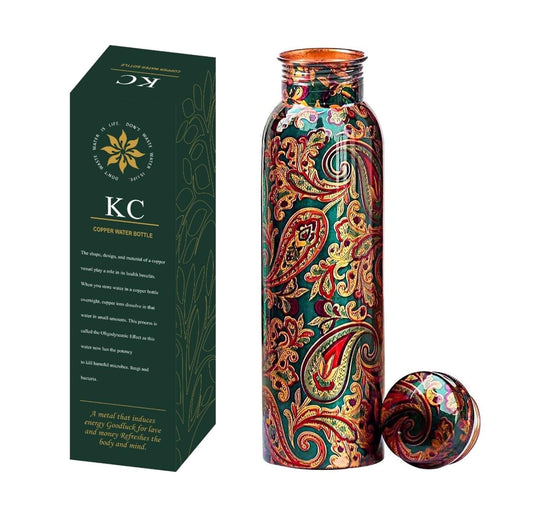KC Pure Copper Designer Water Bottle, 1000 ml