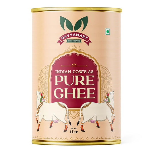 Gavyamart A2 Cow Ghee , Grassfed Ghee – Pasture Raised, Hand Crafted Clarified Butter, 1 L