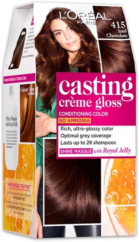 L'Oréal Paris Casting Creme Gloss Hair Color, Iced Chocolate 415,87.5g+72ml