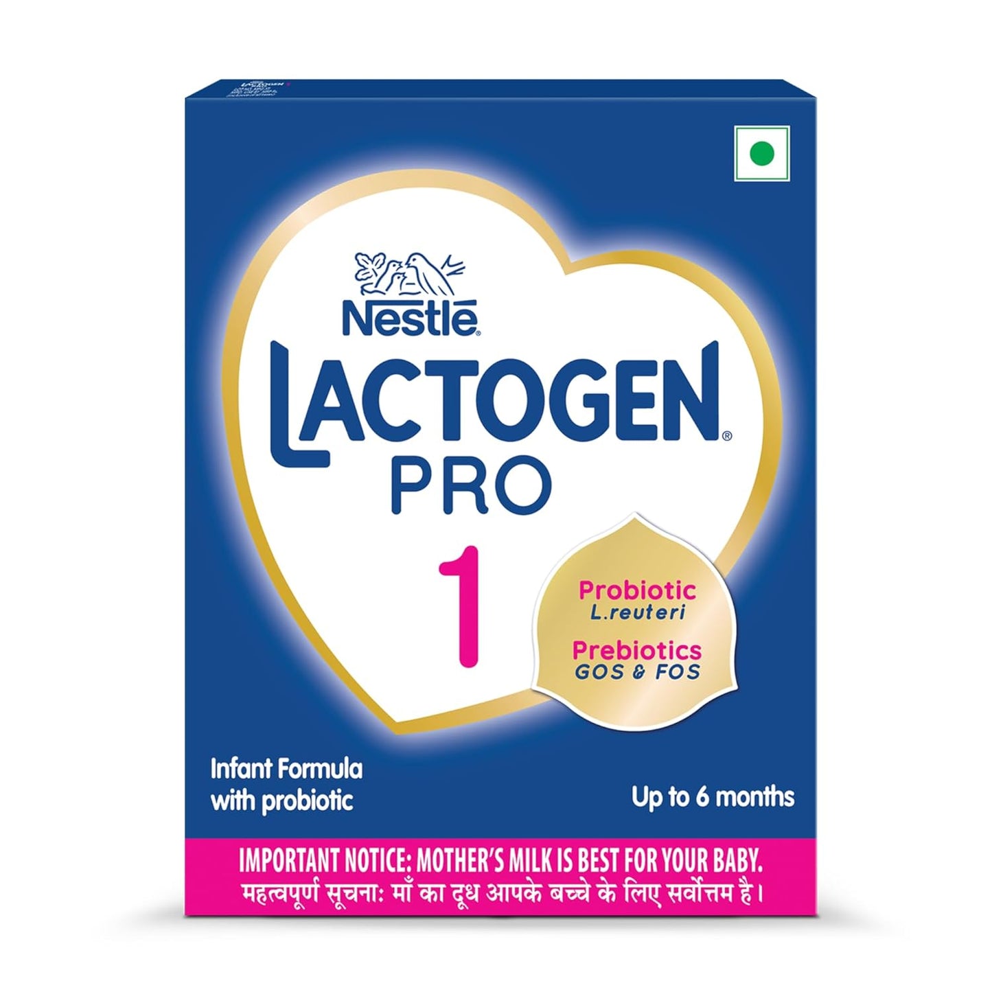 Nestle Lactogen Pro 1 Powder, Infant Formula Up To 6 Months With Probiotic And Prebiotics, Bag-In-Box Pack, 400 gm