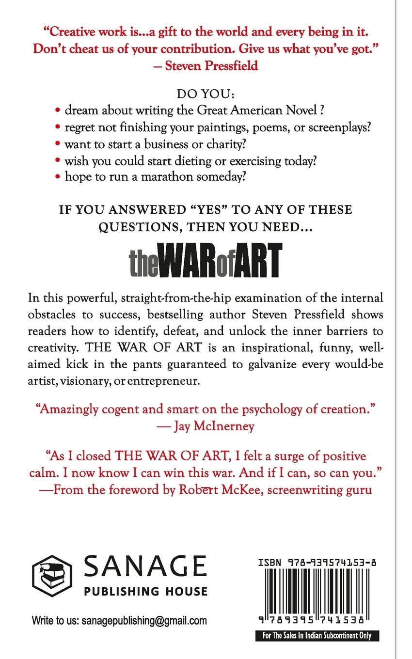 The War of Art: Break Through the Blocks and Win Your Inner Creative Battles