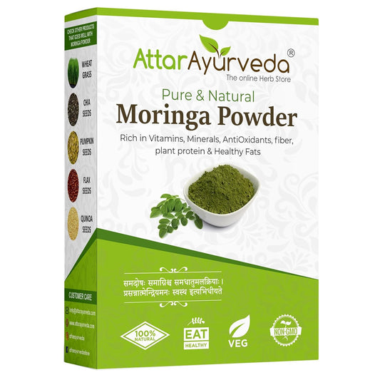 Attar Ayurveda Moringa Leaf Powder, Drumstick Leaf powder, 200 gm