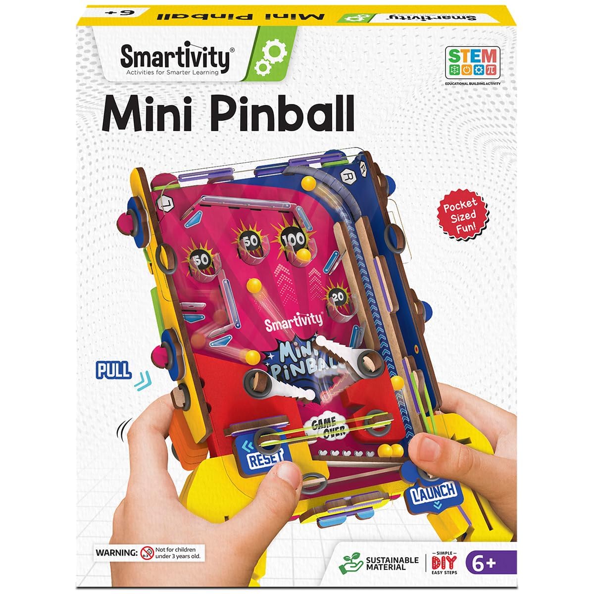 Smartivity DIY Pocket Pinball for Kids Ages 6 to 12 Years | Hand-Held Exciting Arcade Game