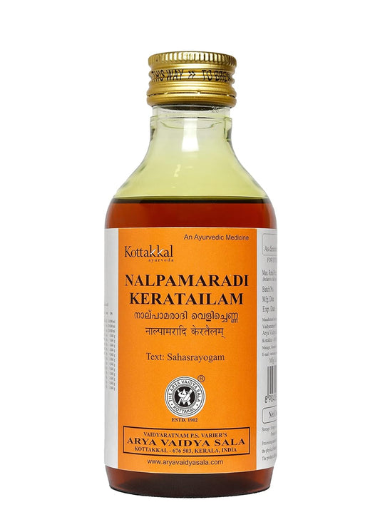 Kottakkal Ayurveda Nalpamaradi Keratailam - 200 Ml, Enriched With Herbal Ingredients For Skin