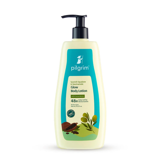 Pilgrim French Red Vine & Hyaluronic Acid Ultra Smooth Body Lotion | 48H Moisturization | Body lotion for dry skin | Infused With Shea Butter | For All Skin Types 400ml (400ml, Niacinamide Glow Body Lotion)