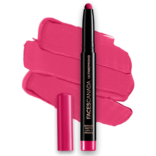 FACESCANADA Ultime Pro Hd Intense Matte Lipstick + Primer - Dash Of Pink (Pink), 1.4G | 9Hr Long Stay | Flawless Hd Matte Finish