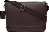 Wildhorn Genuine Leather 14 inch Brown Laptop Messenger Bag | Everyday Multipurpose Crossbody Leather Office College Bag