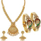 Sukkhi Peacock Gold Plated Necklace Set & Kada Combo For Women