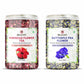 Bralcon Organic Herbal Tea Combo Pack- Hibiscus Flower Tea and Butterfly Pea Flower Tea- 200 gm
