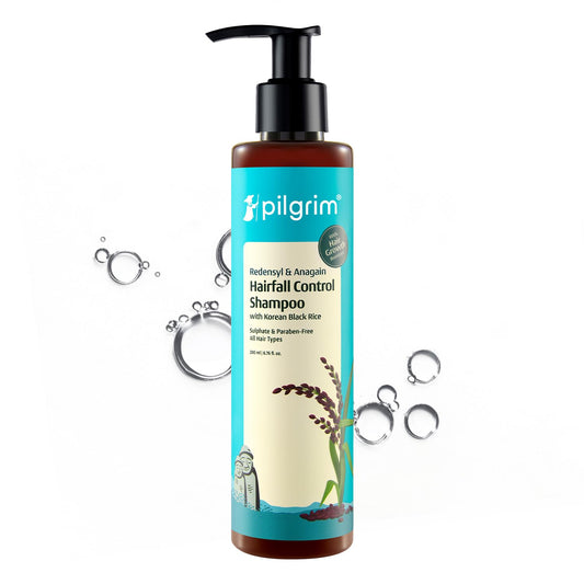 Pilgrim Redensyl & Anagain Hairfall Control Shampoo with Korean Black Rice, 200 ml