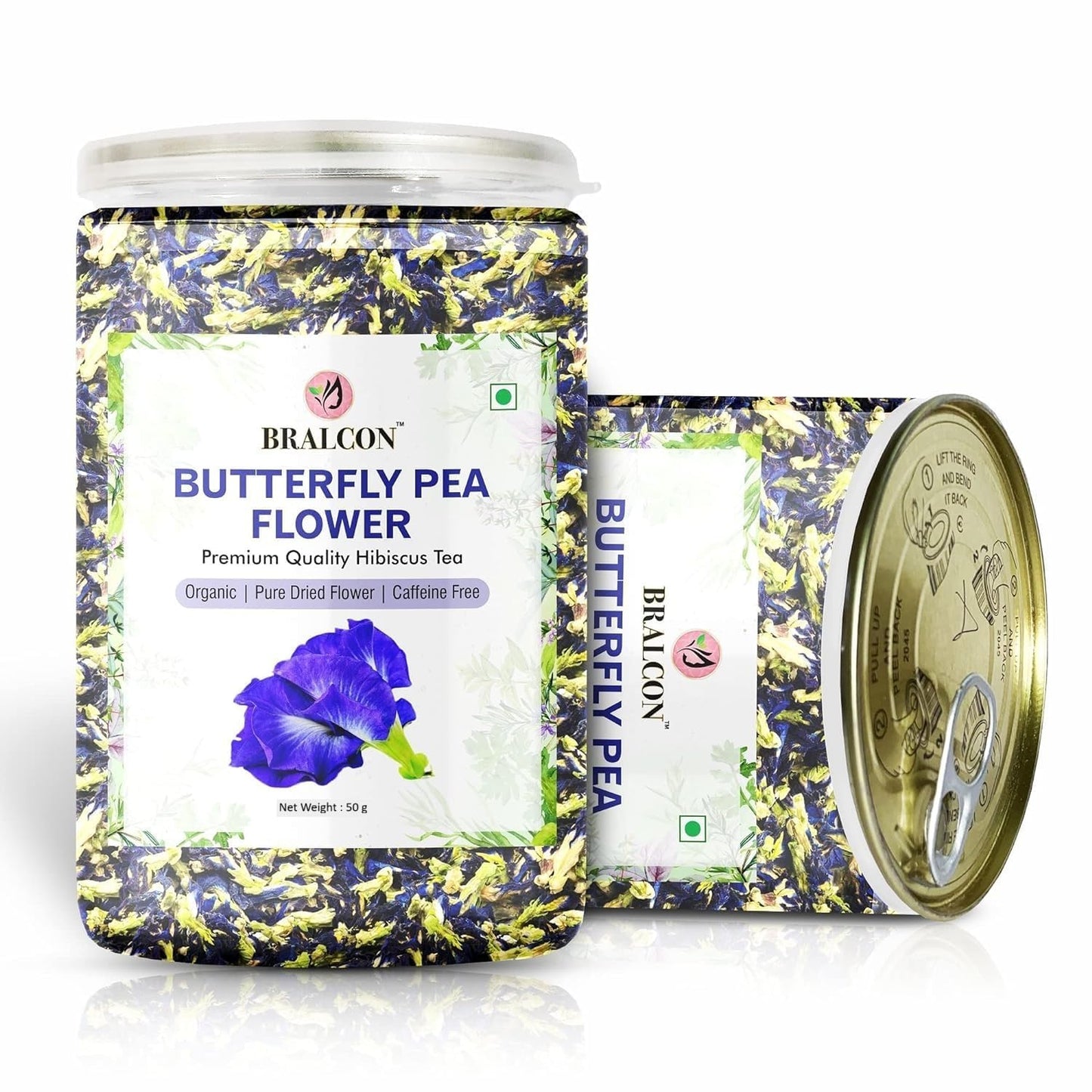 Bralcon Butterfly Pea Flower Tea- 50 gm, Dried Butterfly Pea Herbal Tea