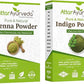 Attar Ayurveda Henna Leaves powder, Indigo leaves powder combo pack, 200 g (Pack of 2)