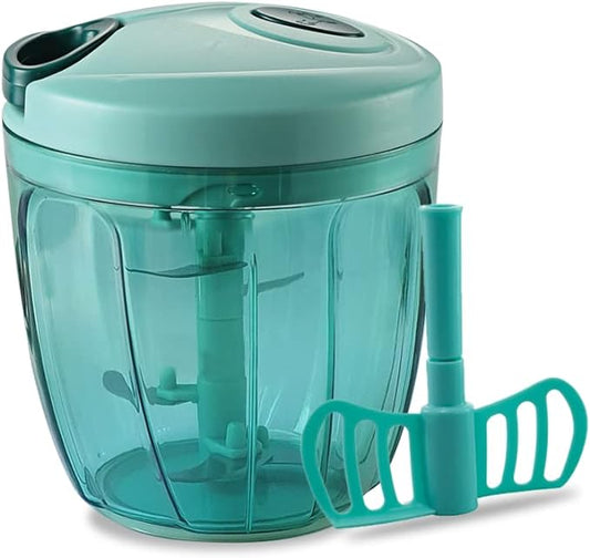 Pigeon Handy Chopper with 5 Stainless Steel Blades and 1 Plastic Whisker (14077 , XL, Green)