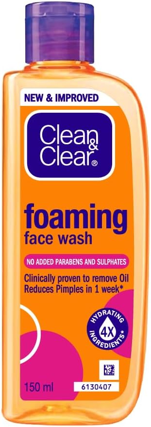 Clean & Clear Foaming Face Wash For Oily Skin, 150ml