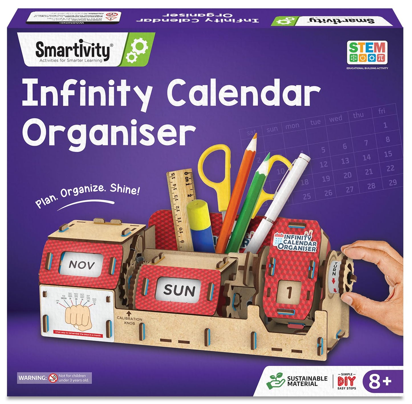 Smartivity DIY Infinity Calendar & Stationary Organizer for Kids Age 8 to 14 Years