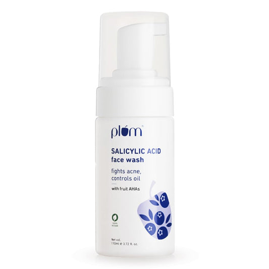 Plum 1% Encapsulated Salicylic Acid Foaming Face Wash | Fights Active Acne, Blackheads & Breakouts, 110 ml