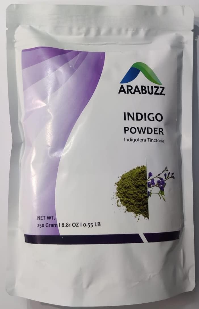 Arabuzz Indigo Powder 250 Gram / 8.81 oz / 0.55 LB | 100% Pure - No Preservatives & No Coloring Agents