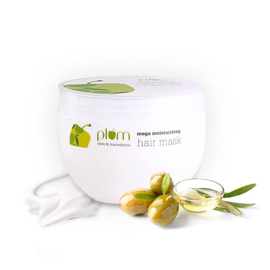 Plum Olive & Macadamia Mega Moisturizing Hair Mask, 250 ml