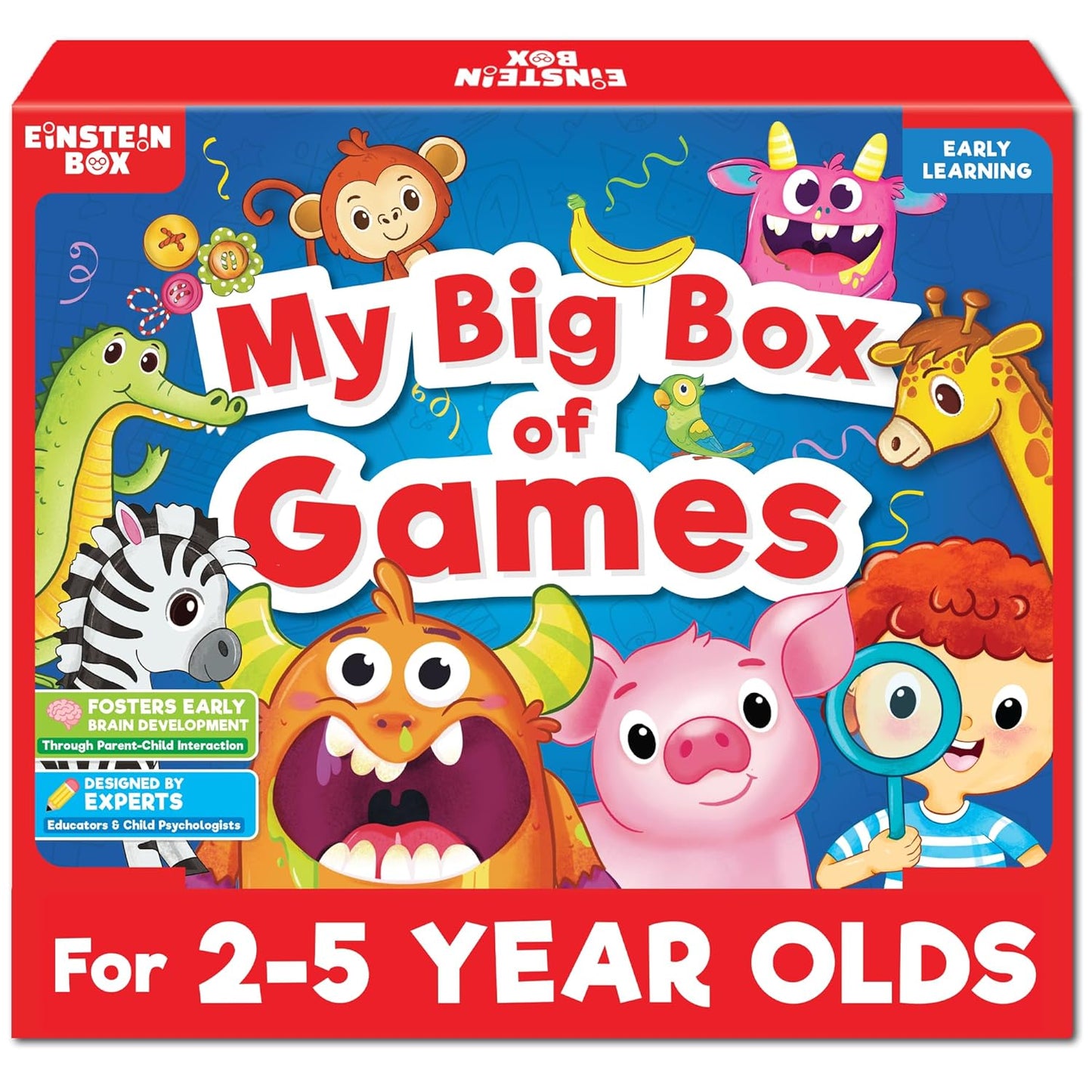 Einstein Box My Big Box of Games for Toddlers 2+ | Toys & Gifts for Boys & Girls Ages 2-5 Years Old