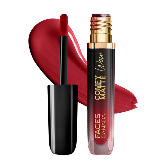 FACESCANADA Comfy Matte Wow Liquid Lipstick Maroon Maven 05 3.8ml | One Swipe Application | Highly Pigmented