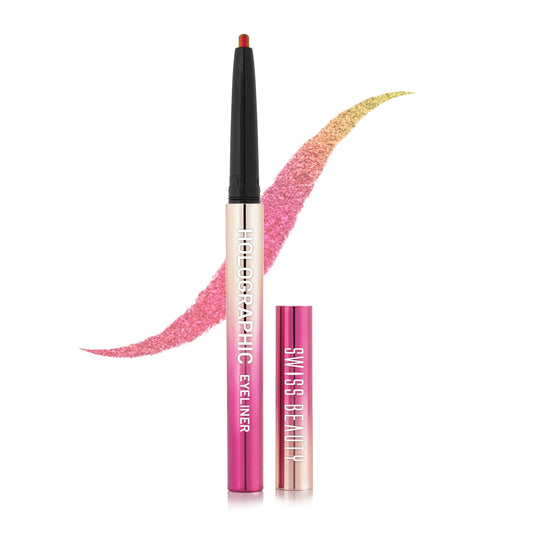 SWISS BEAUTY Holographic Shimmery Pencil Eyeliner | Waterproof, Smudge Proof, Long Lasting Eyeliner With Easy Application | Shade- Meteor, 0.2G, Assorted