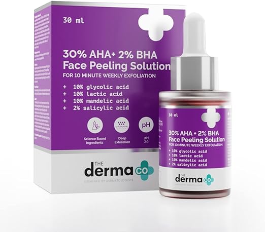 The Derma Co 30% AHA + 2% BHA Face Peeling Solution- 30 ml