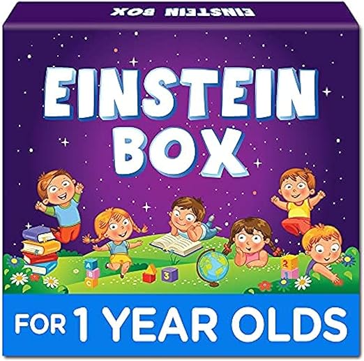 EINSTEIN BOX Einstein Box For 1 Year Old Boys/Girls | Toys | Board Books And Pretend Play | Learning And Educational Toys & Games (1 Box Set) (Medium Multicolor)