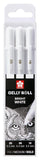 Sakura Royal Talens Gelly Roll Pen, White, Assorted Sizes, Fine/Medium/Bold -3 Pen Set, Pack of 2