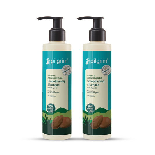Pilgrim Patuá & Keratin Hair Smoothening Shampoo, 200 ml, Pack of 2