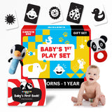 Einstein Box Gift Set & Toys for Newborn Babies for Ages 0 to 12 Months | High Contrast Flash Cards for Visual Stimulation & Sensory Development