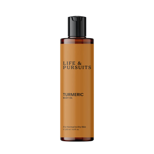 Life & Pursuits Turmeric Body Oil 200 ml - Ayurvedic Natural Body Massage
