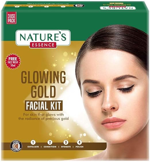 Nature's Essence Glowing Gold Facial Kit - 60g+15ml