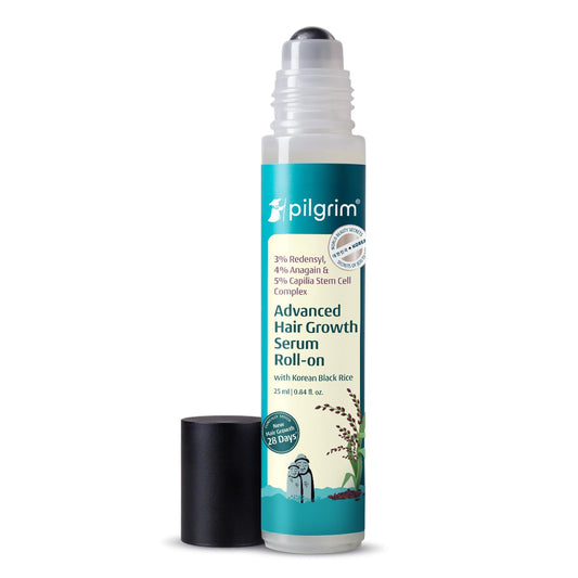 Pilgrim Advanced Hair Growth Serum Roll-on for Scalp with Korean Black Rice, 25 ml