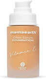 Mamaearth Glow Serum Foundation Lotion with Vitamin C & Turmeric for 12-Hour Long Stay- 06 Almond Glow - 30 ml Dewy Finish