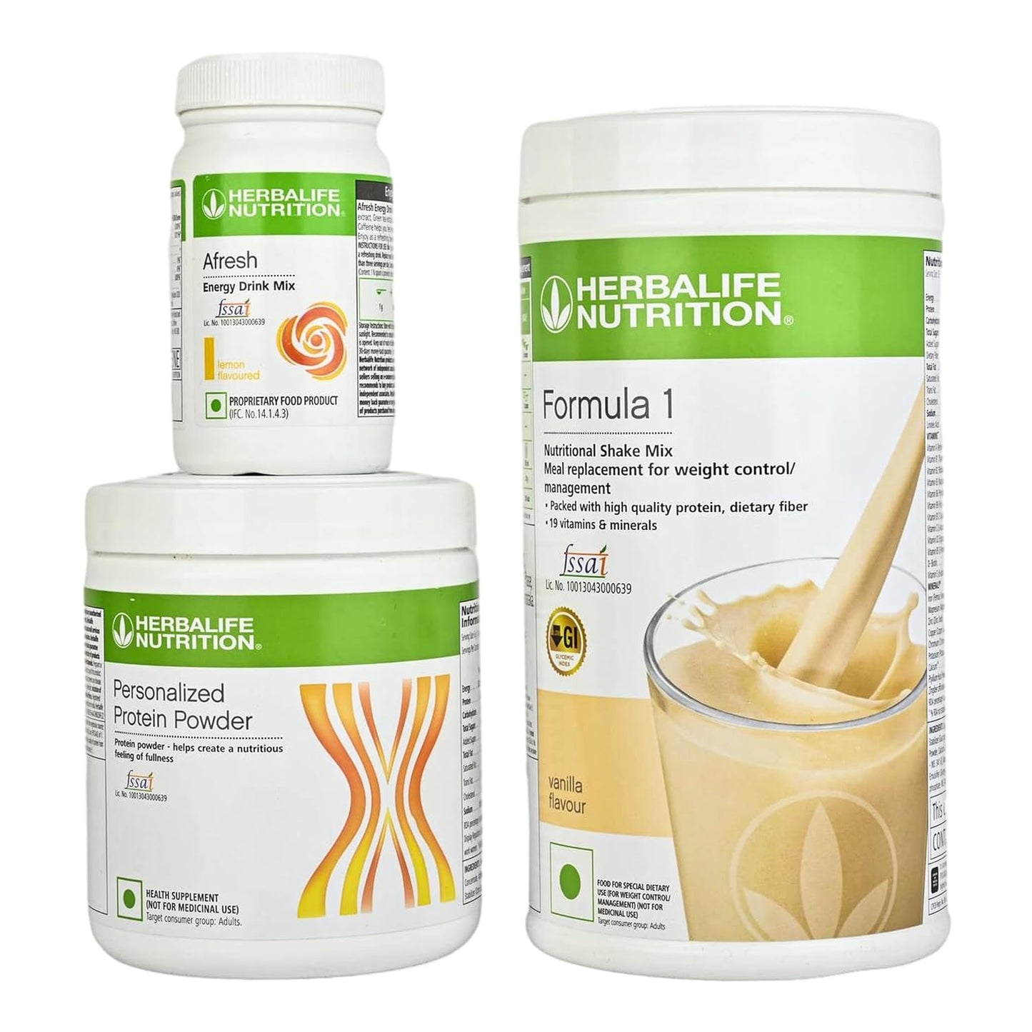 Herbalife Weight Loss Package- Vanilla Shake 500gm, Personalized Protein Powder 200 Gm and Afresh Lemon 50 Gm