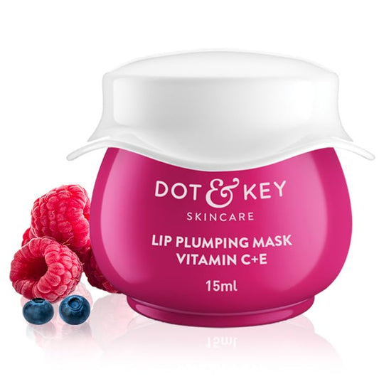 Dot & Key Lip Plumping Mask With Vitamin C + E , Wild Berries & Pomegranate, 15 ml