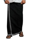 PRAKASAM COTTON 1.28 x 2.00 Mtr Single Dhoti with Thalapathi Border