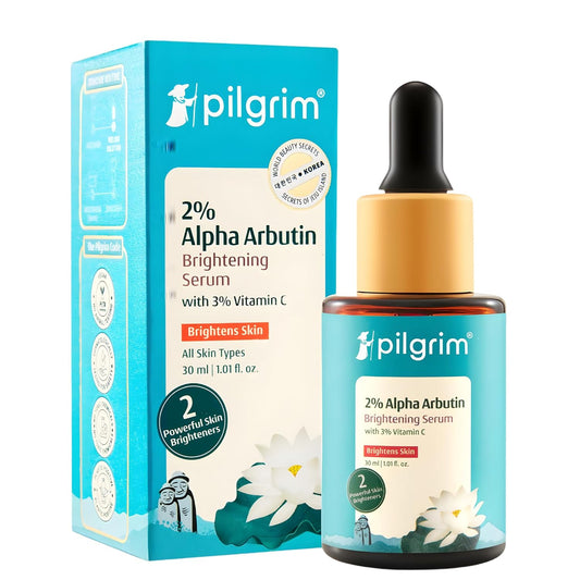 Pilgrim Korean 2% Alpha Arbutin & 3% Vitamin C Brightening Face Serum, 30ml