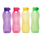 Tupperware Aquasafe Plastic Bottle, 1000 ml, Set of 4, Multicolor
