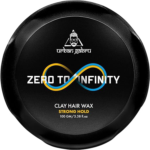 UrbanGabru Clay Hair Wax : Zero to Infinity- Strong Hold | Volume | Hair Style - 100g