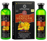 Urbanmac Fruit Vinegar Gel Hair Color Natural Hair Color Dye for Black Hair Dye (BLACK, 500ml x 2)