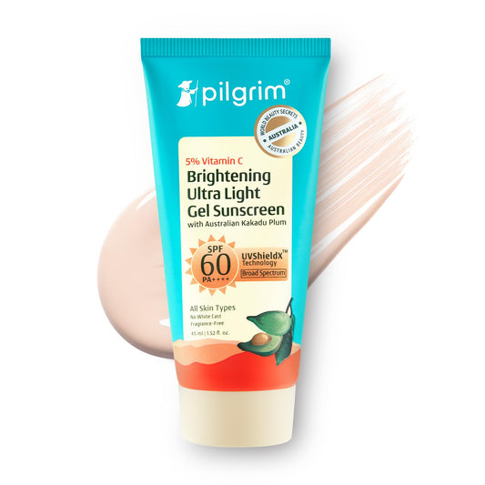 Pilgrim 5% Vitamin C Brightening Ultra Light Gel Sunscreen SPF 60 PA++++, 45 ml