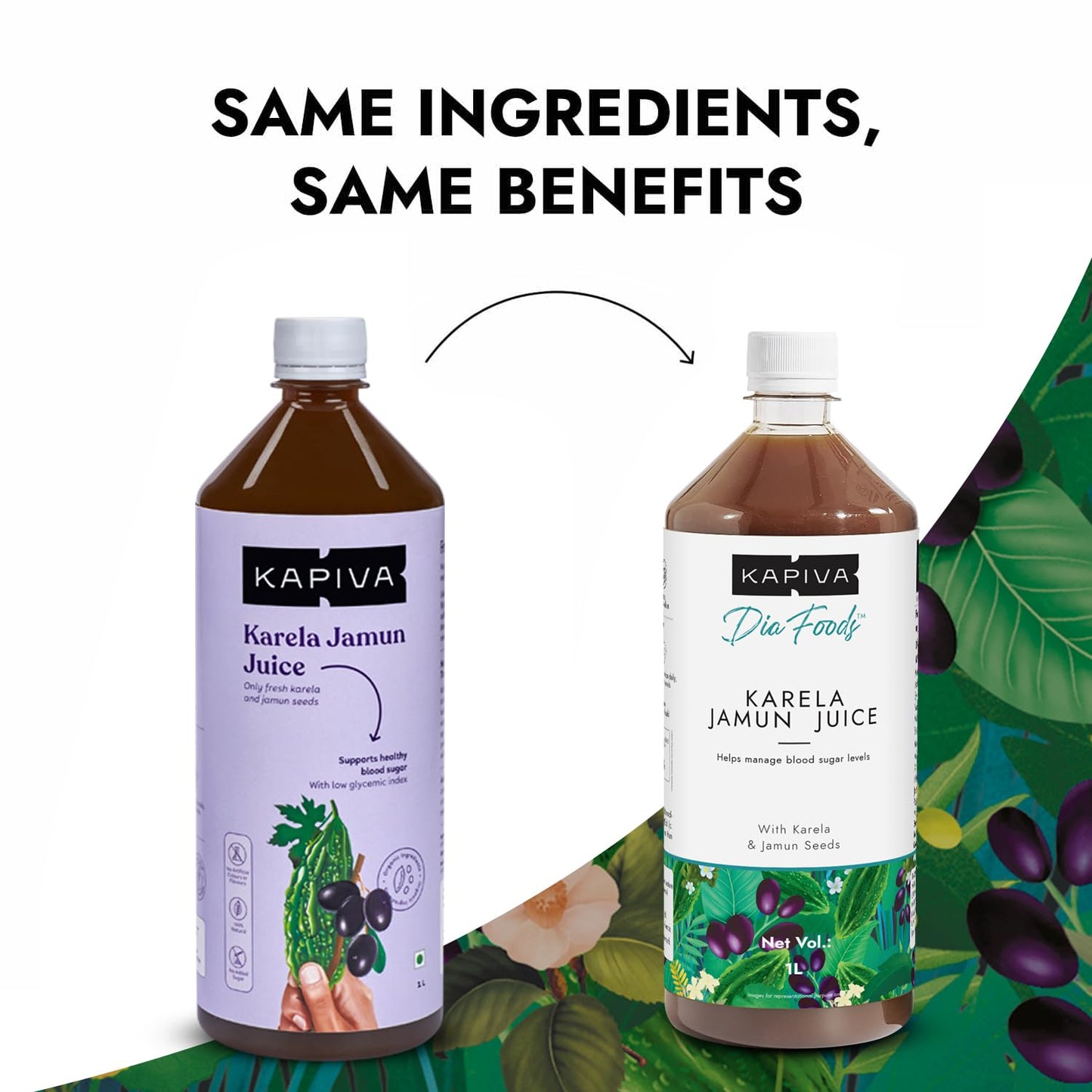 Kapiva Karela Jamun Juice, 1000 ml