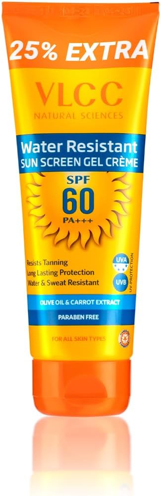 VLCC Water Resistant Sunscreen Gel Creme, SPF 60, 100g, multi