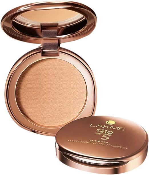 Lakme 9 to 5 Flawless Matte Complexion Compact, Melon, 8 gm